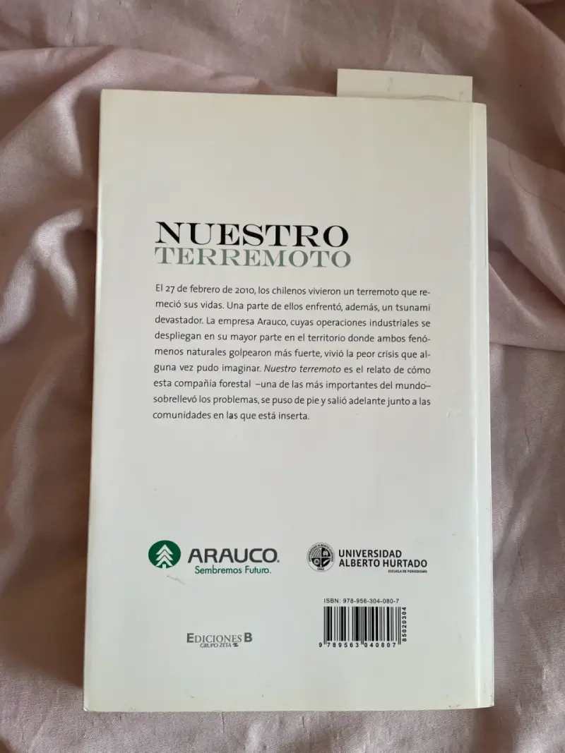 Libro 'Nuestro Terremoto' usado - 2