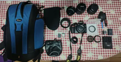 Cámara Nikon D3200 con accesorios - miniatura 1