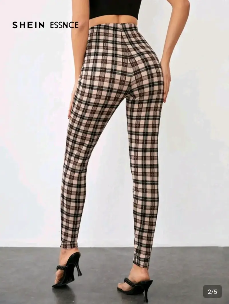 Leggings Shein a cuadros - 1