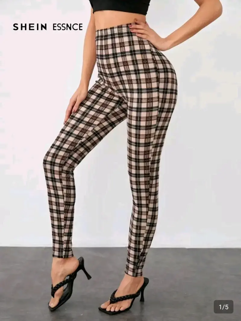 Leggings Shein a cuadros - 2
