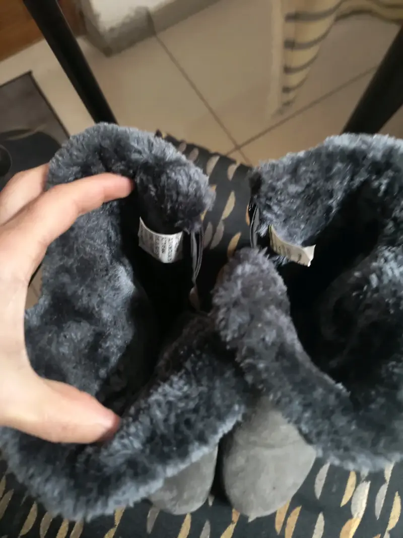 Botas gris con forro peludo - 3