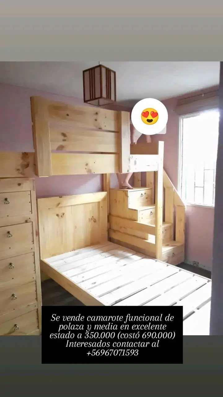Camarote de madera funcional
