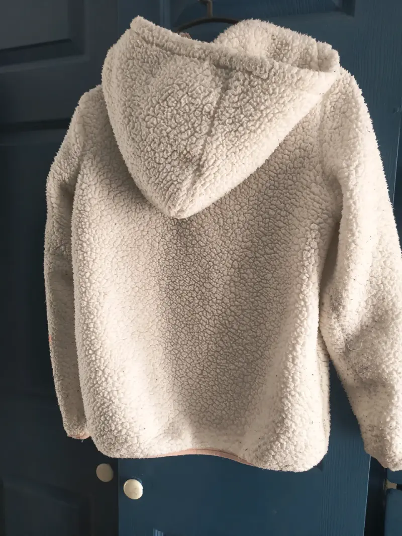 Chaqueta de lana beige - 3