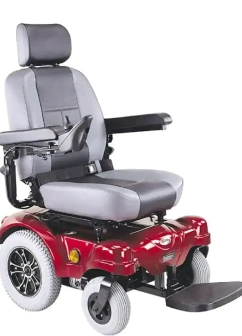 Silla de ruedas eléctrica roja - 1