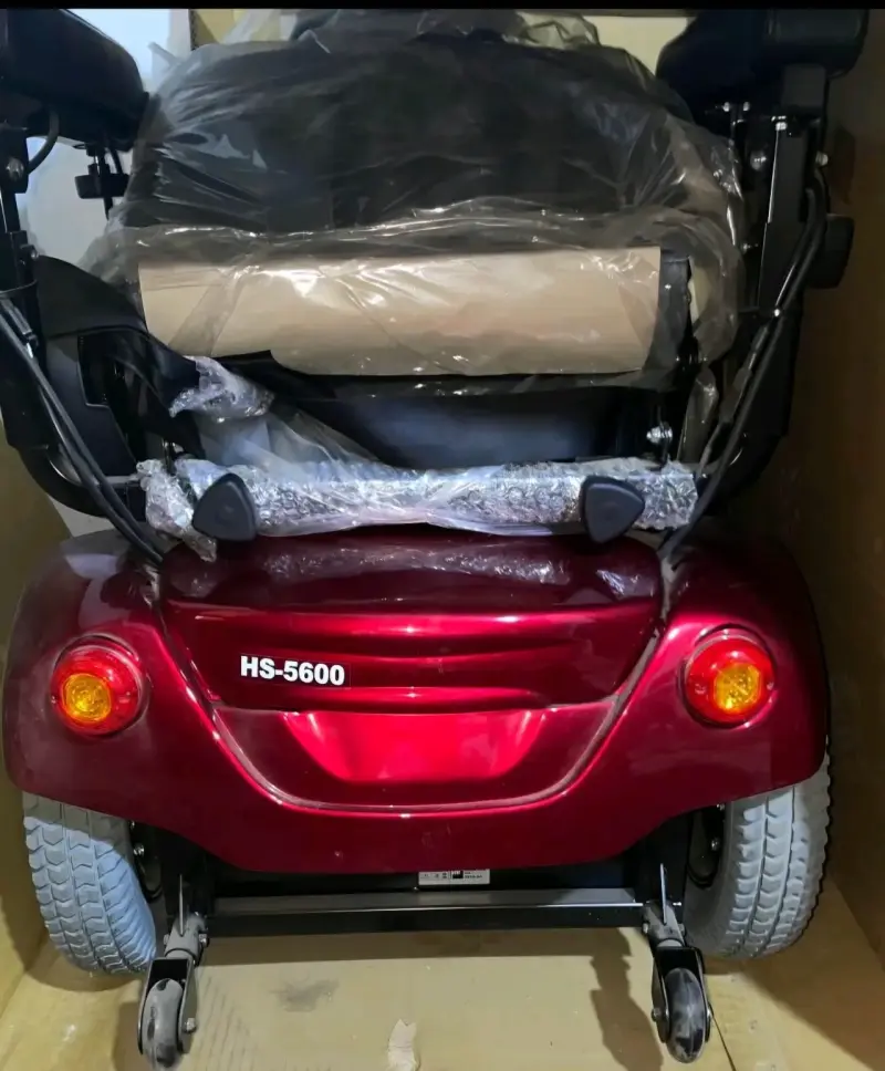 Silla de ruedas eléctrica roja - 4