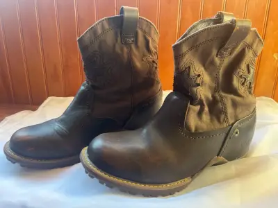 Botas vaqueras de cuero marrón - miniatura 2