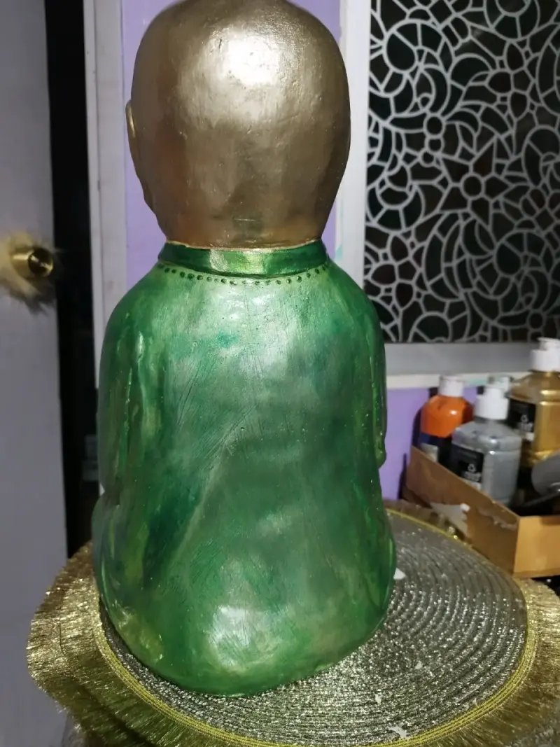 Figura decorativa de monje budista - 3