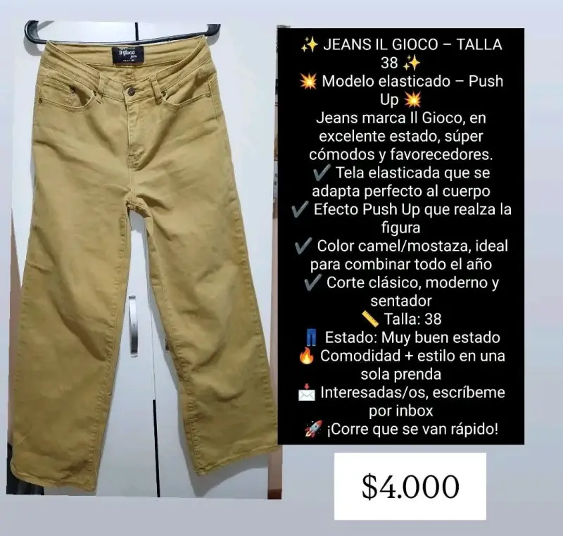 Jeans camel Il Gioco talla 38