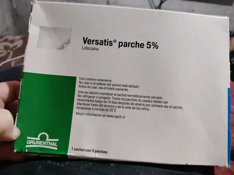 Parche analgésico Versatis 5%