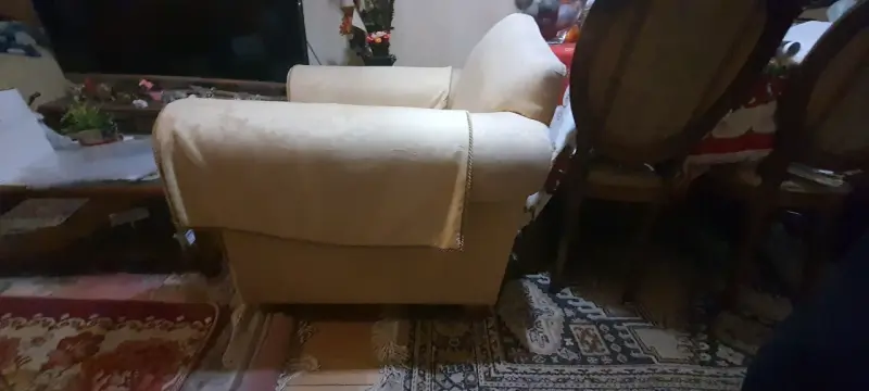 Juego de Sofá beige dos cuerpos y 2 de un cuerpo - 4