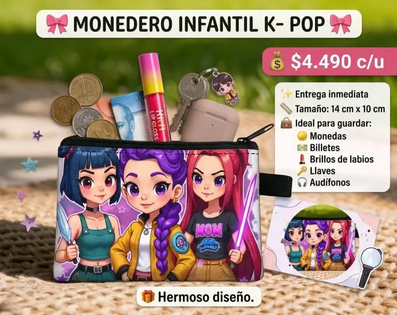Estuche de tela con diseño animado - 4