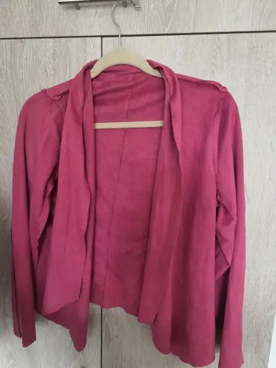 Chaqueta abierta color fucsia - miniatura 1