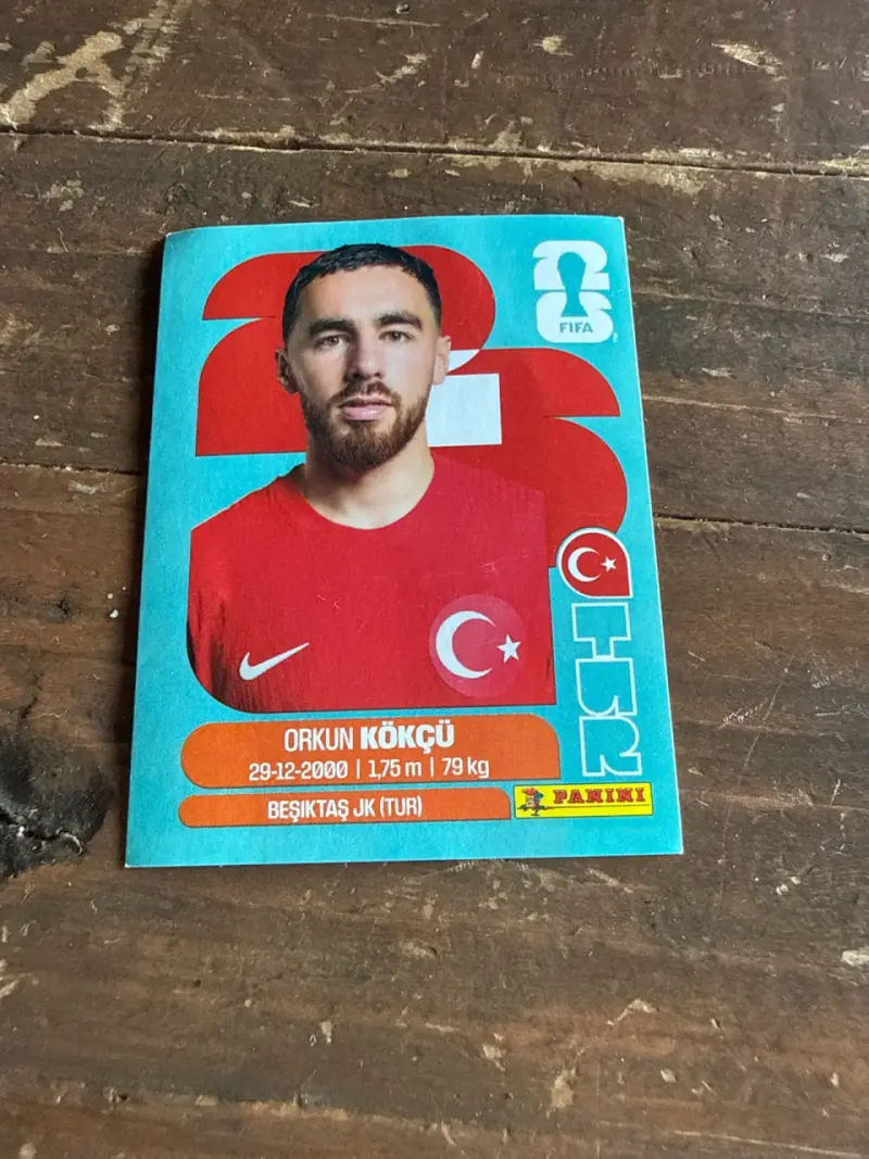 Tur 12 Lámina Panini Orkun Kökçü Turquía