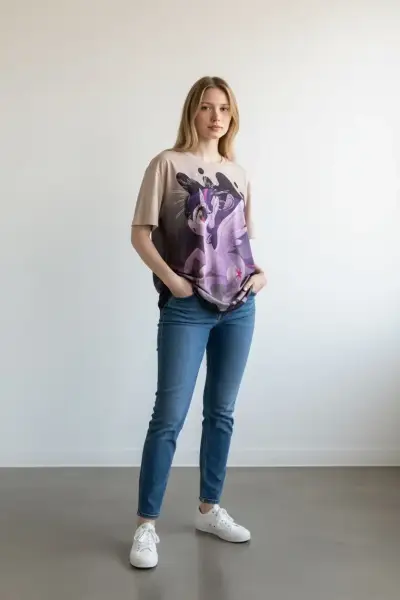 Polera estampado completo we Love fine - miniatura 1