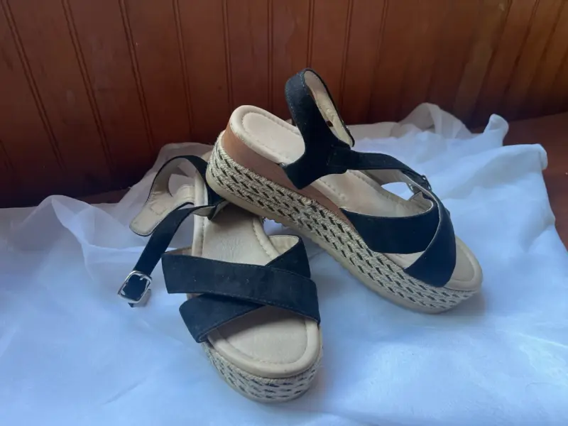 Sandalias negras con plataforma