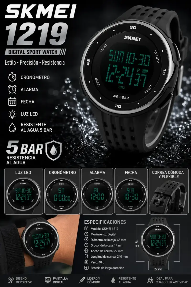 Reloj digital deportivo SKMEI 1219 - 1