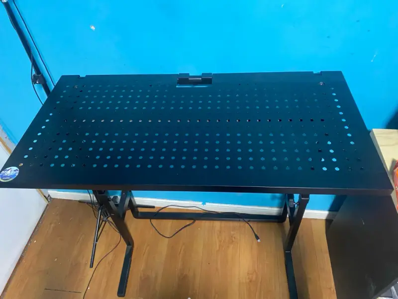 Mesa de trabajo ajustable negra - 2