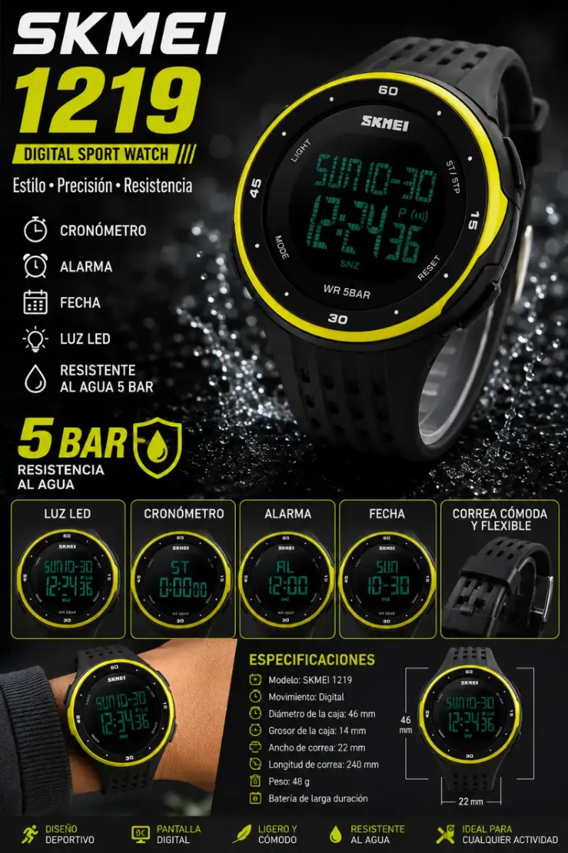 Reloj deportivo digital Skmei 1219 - 1