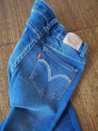 Jeans azul para niña - miniatura 3