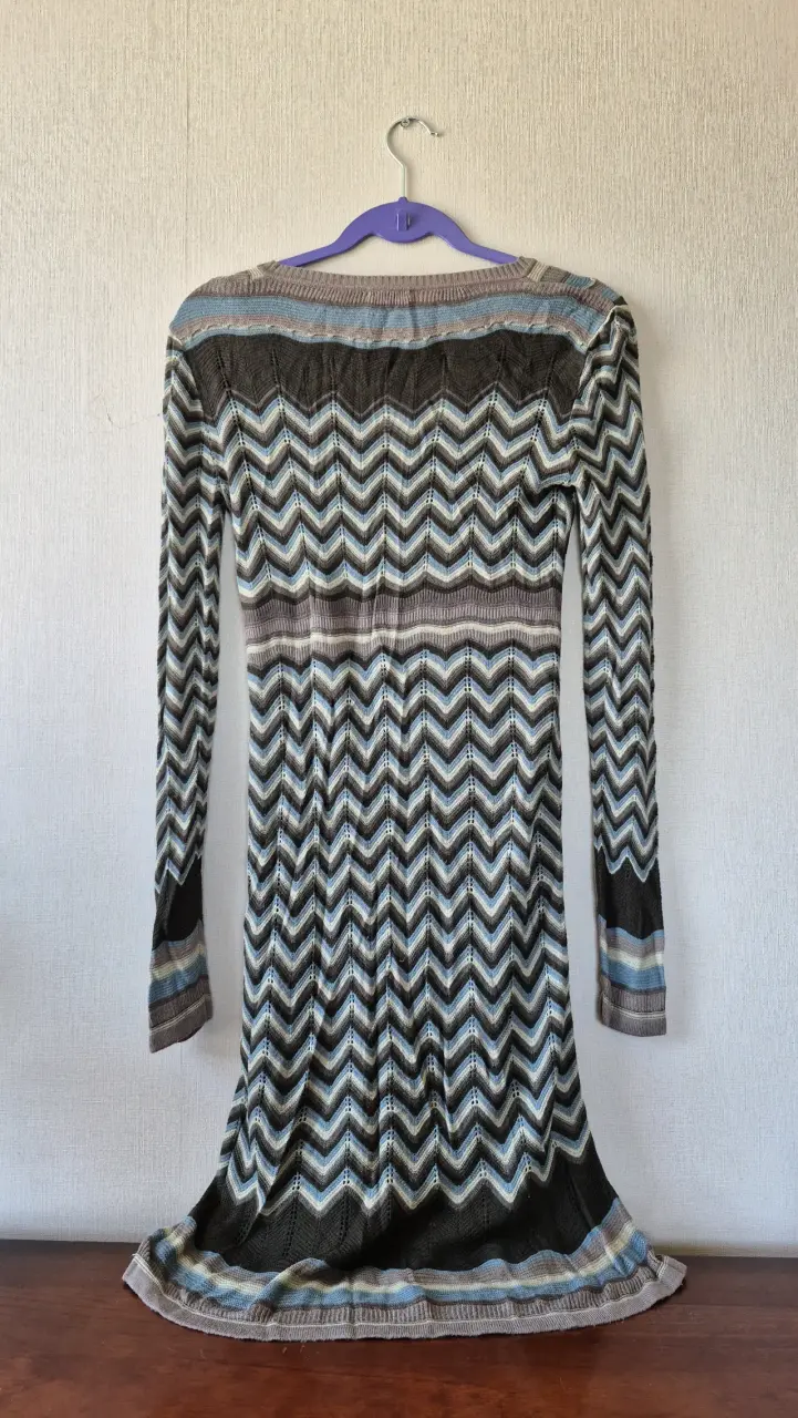 Vestido largo con estampado zigzag - 2