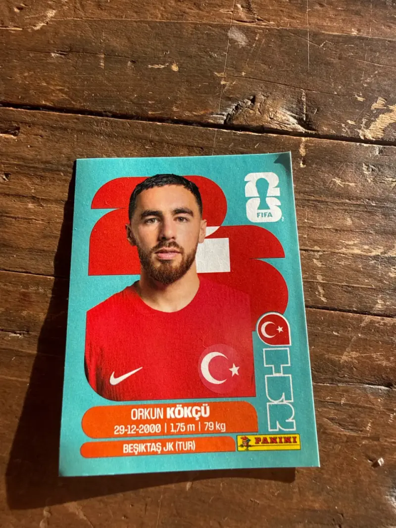 Tur 12Lámina Panini Turquía FIFA 2026