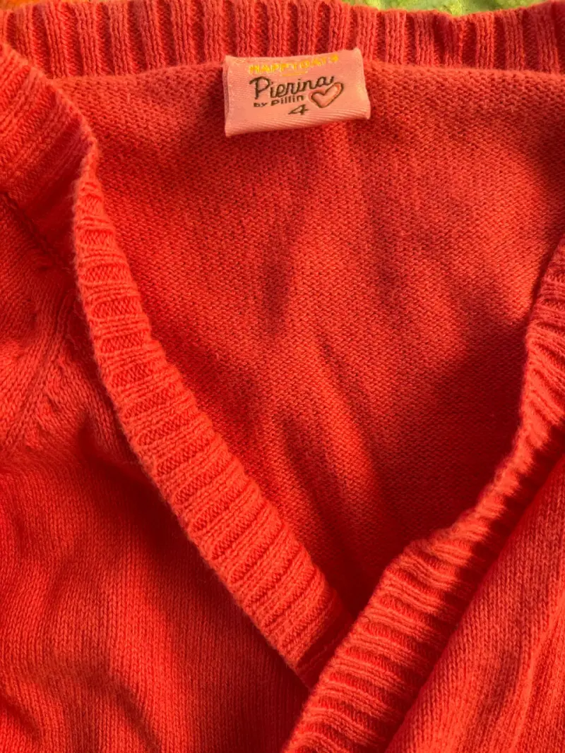Chaleco color salmón para niña - 2