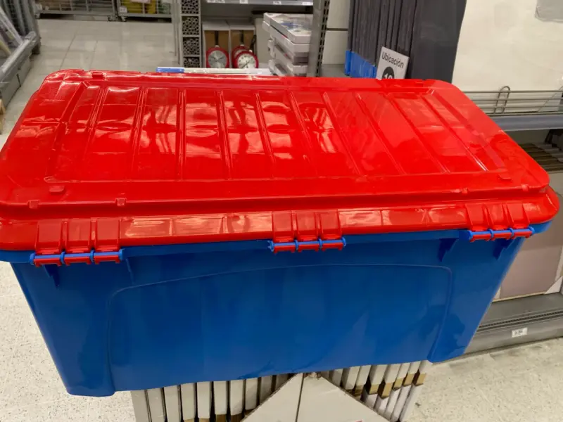 Caja organizadora grande roja y azul - 1