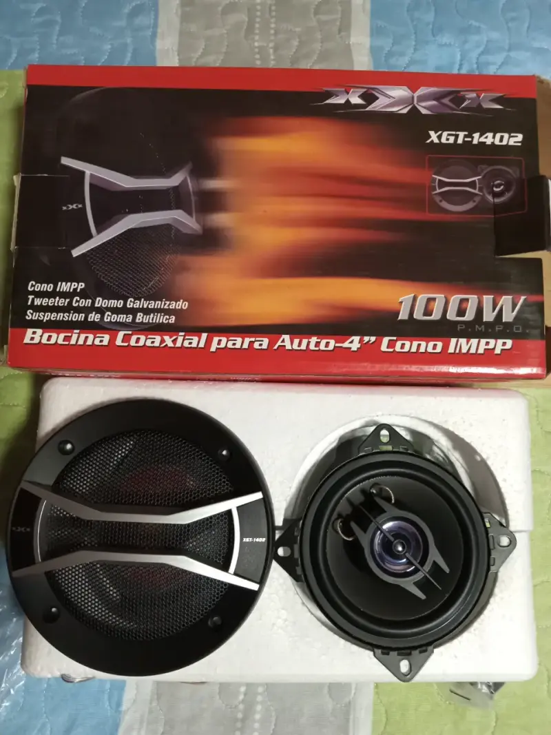 Par de Parlantes coaxial 4" 100W para auto