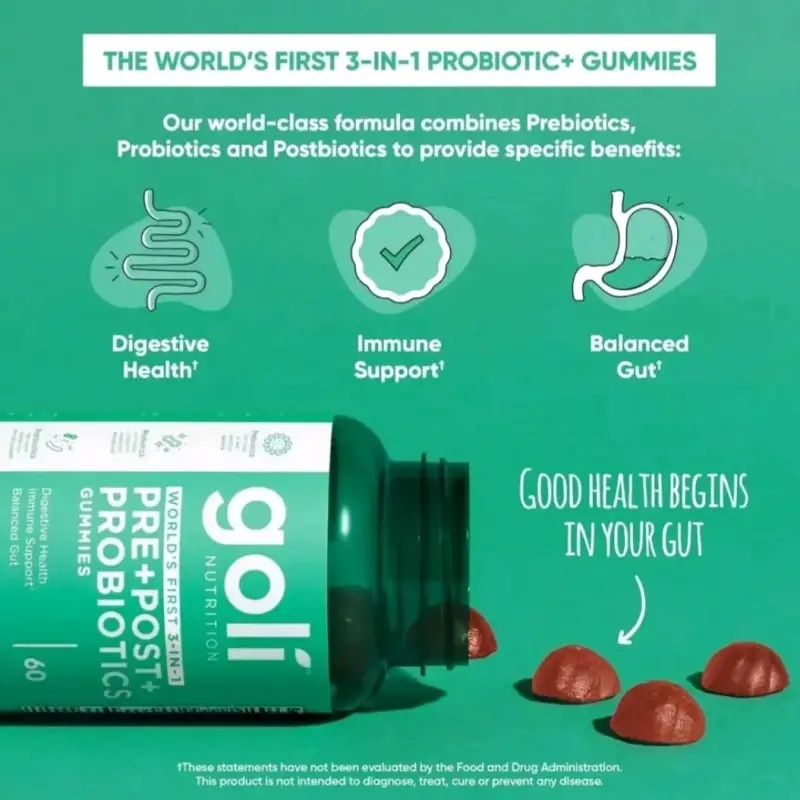 Goli Pre+Post Probiotics Gomitas - 3