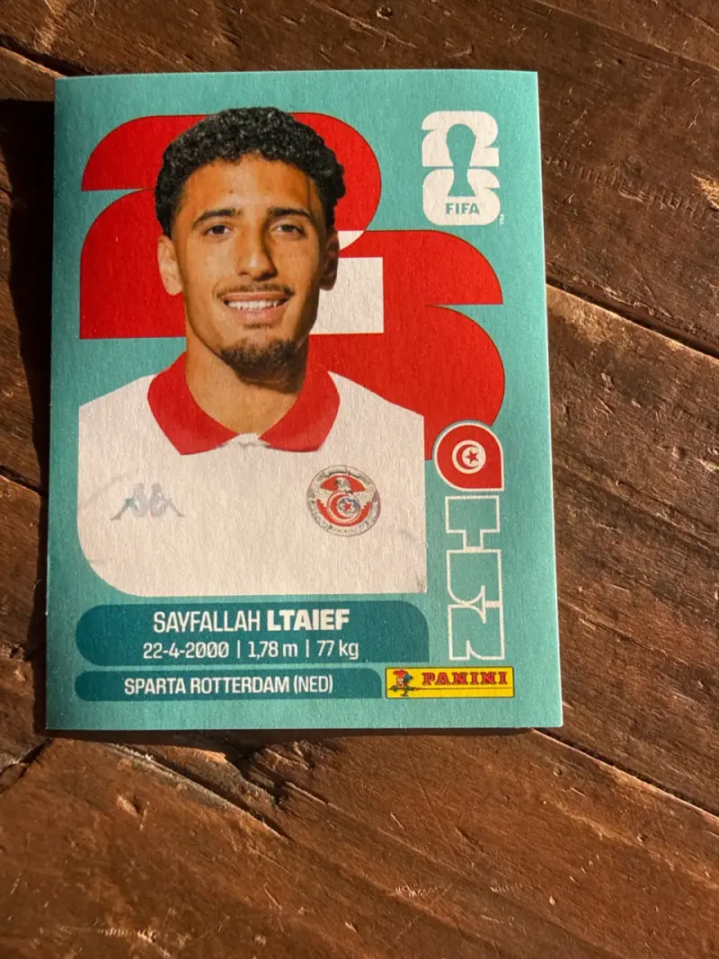 Tun 19 Lámina Panini Sayfallah Ltaief 2026