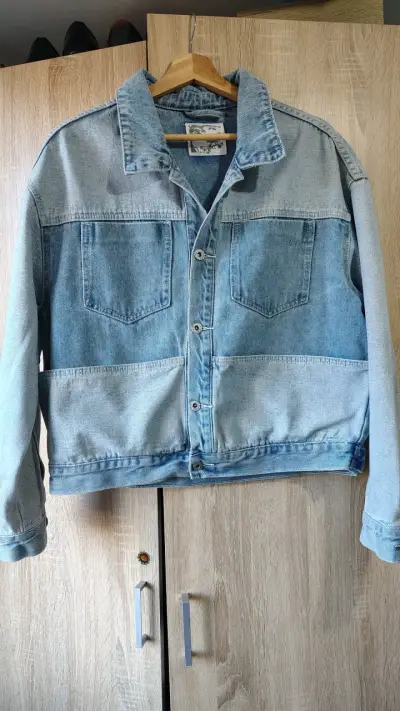 Chaqueta jeans mezclilla azul claro - miniatura 1