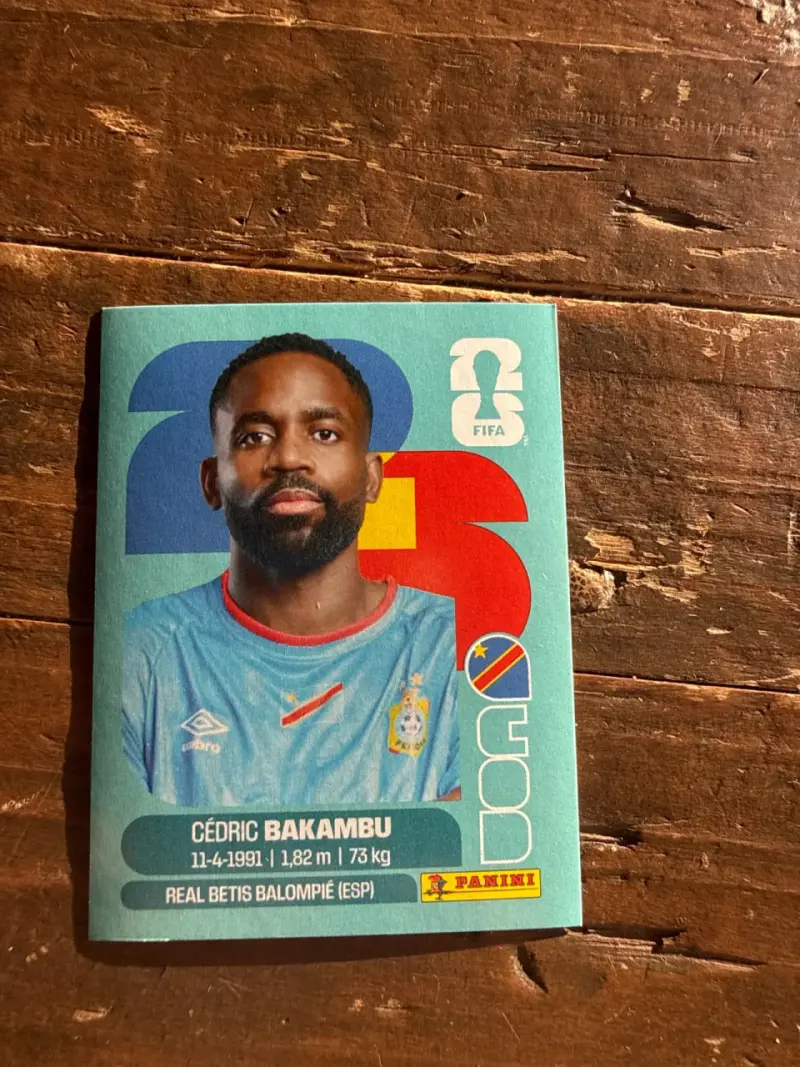 Cod 19 Lámina Panini Cédric Bakambu 2026