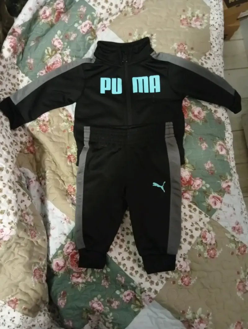 Conjunto deportivo bebé negro Puma - 1