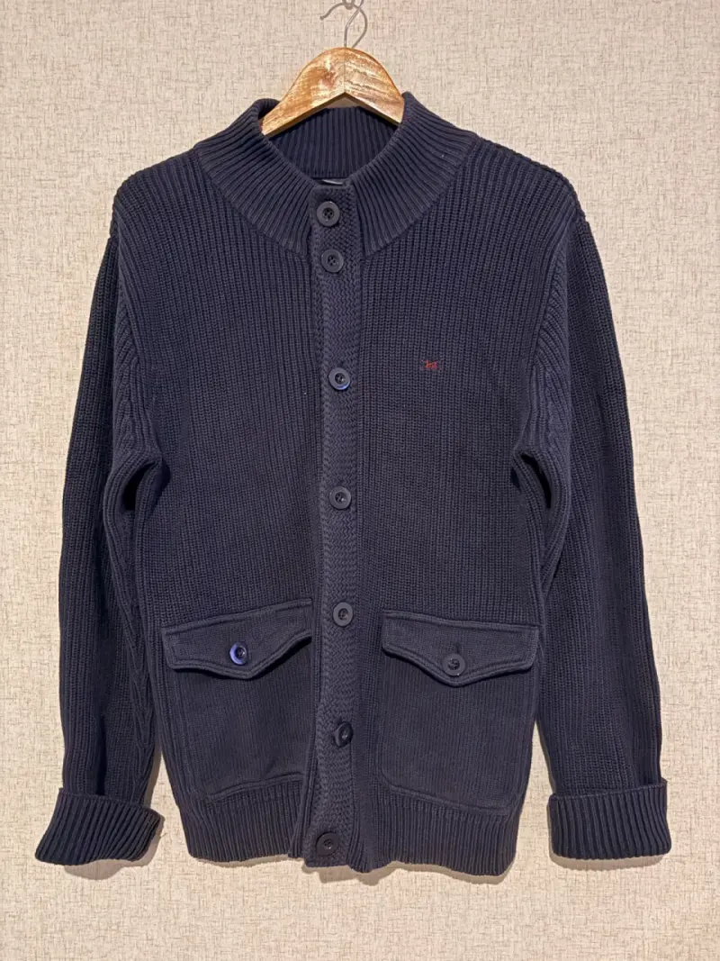 Sweater de lana azul marino - 1