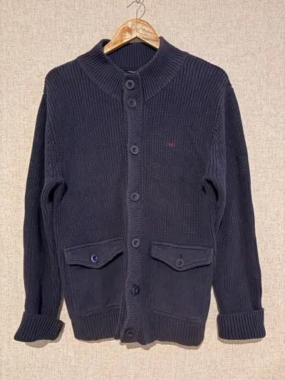 Sweater de lana azul marino - miniatura 1