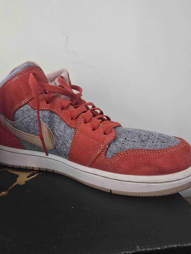 Jordan 1 Mid Denim Rojo - 5