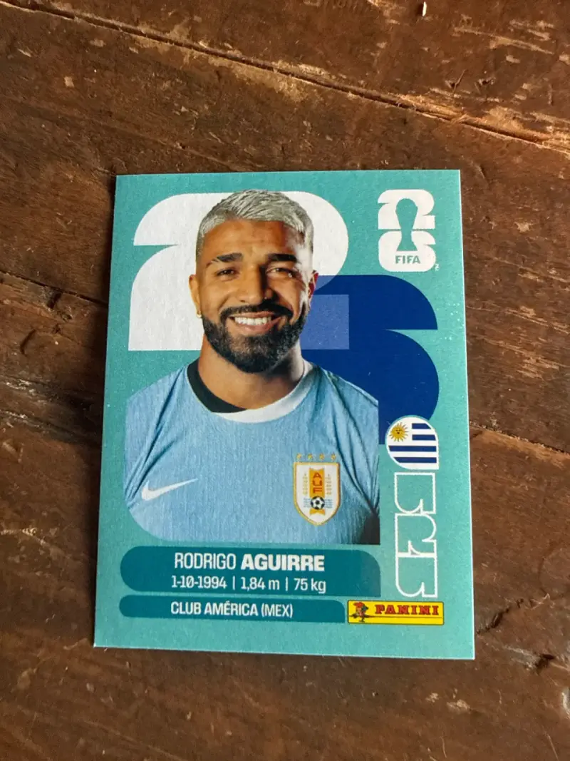 Uru 19 Lámina Panini Rodrigo Aguirre