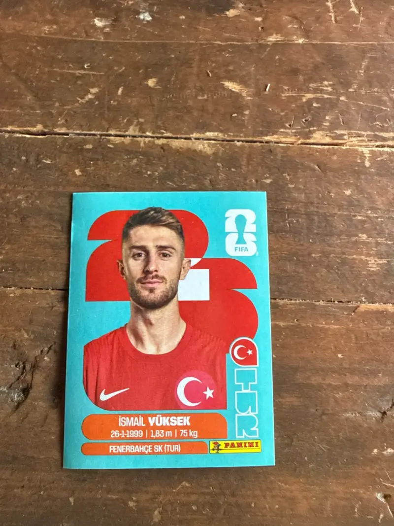 Tur 10 Lámina futbolista Turquía Panini