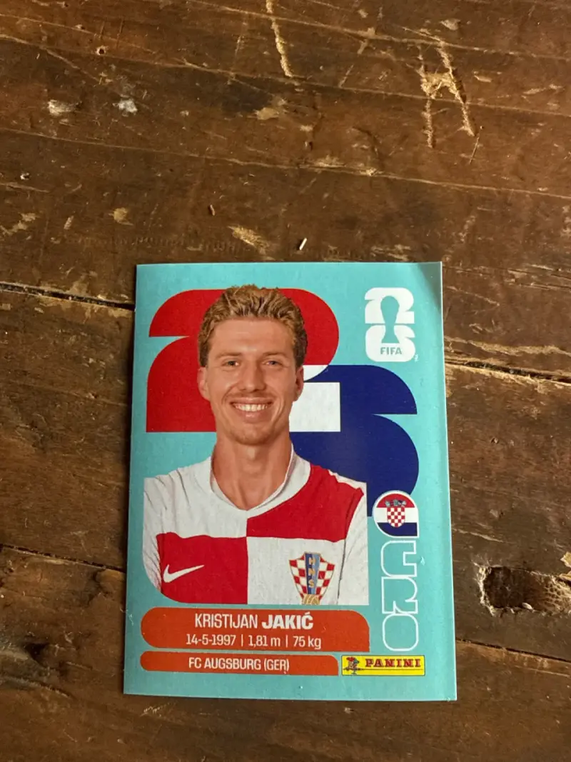 Cro 8 ,Lámina Panini Kristijan Jakić 2026