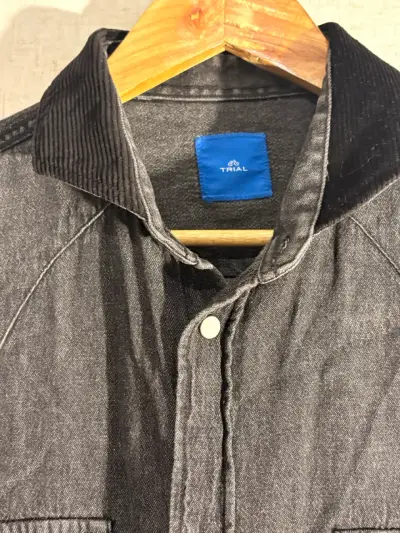 Camisa de mezclilla negra degradé - miniatura 3