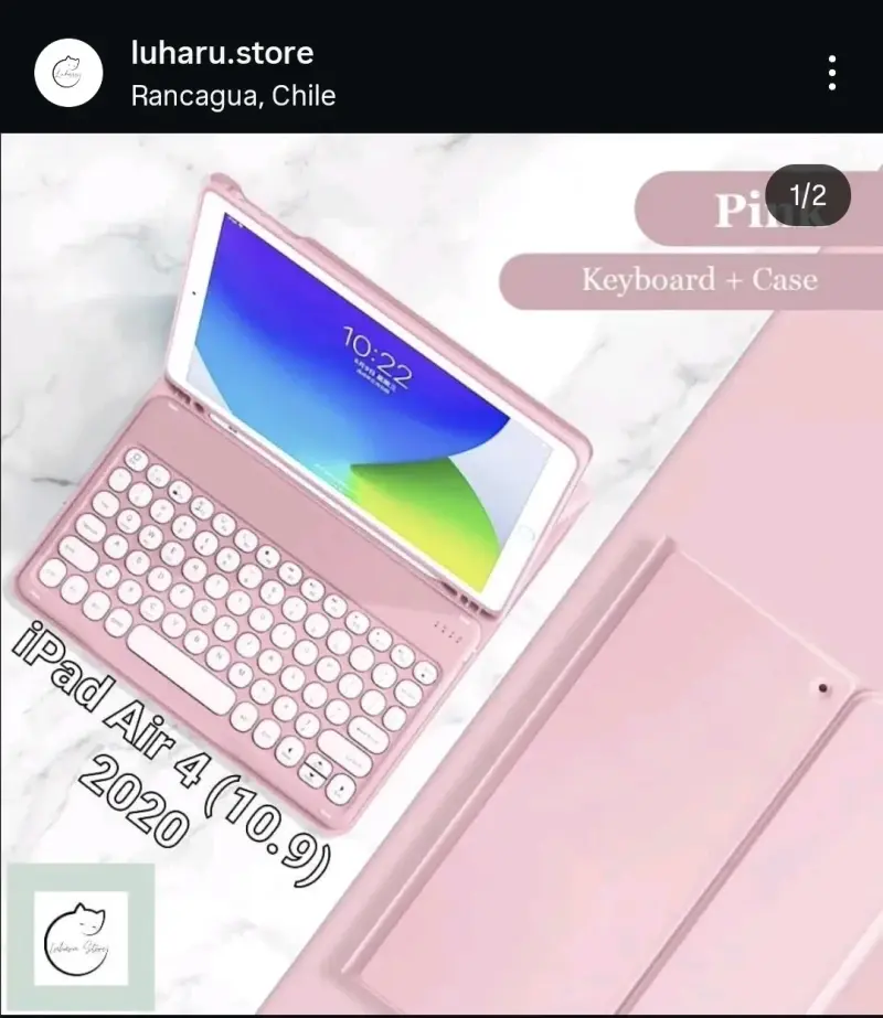 Teclado rosa con funda para iPad Air 4 - 1