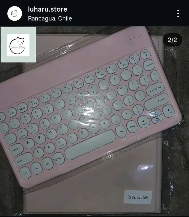 Teclado rosa con funda para iPad Air 4 - 2
