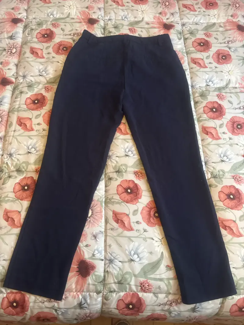 Pantalon azul de vestir benetton - 2
