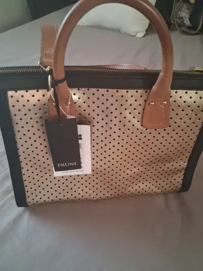Cartera Prüne beige con puntos - miniatura 1