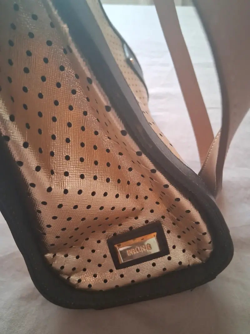 Cartera Prüne beige con puntos - 2