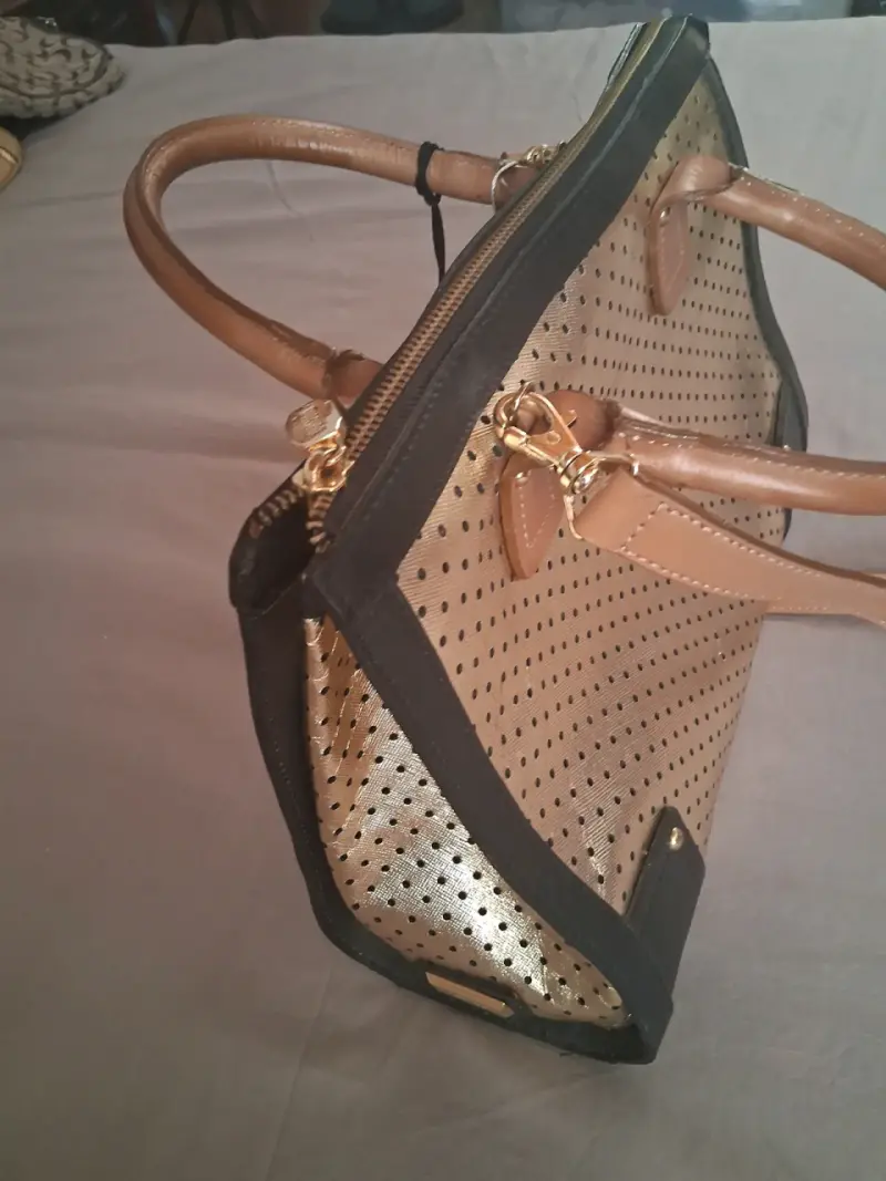 Cartera Prüne beige con puntos - 5