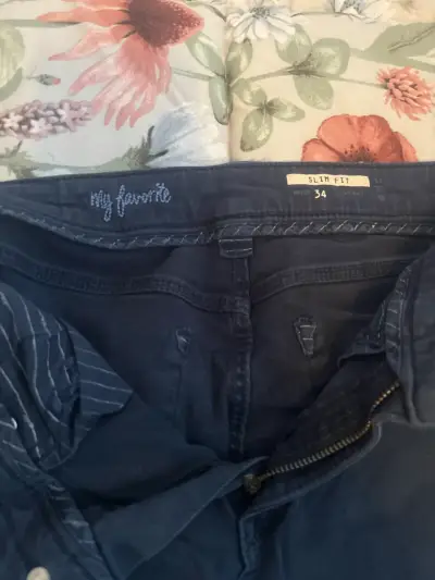 Jeans azul oscuro “my favorite” para mujer - miniatura 2