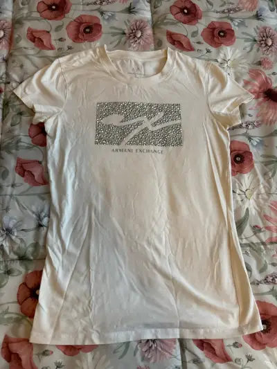 Polera Armani Exchange blanca - miniatura 1