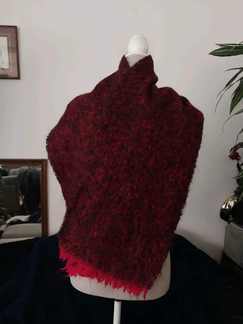 Bufanda roja de lana - 3