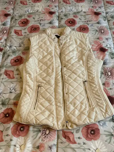 Chaleco acolchado beige mujer - miniatura 1